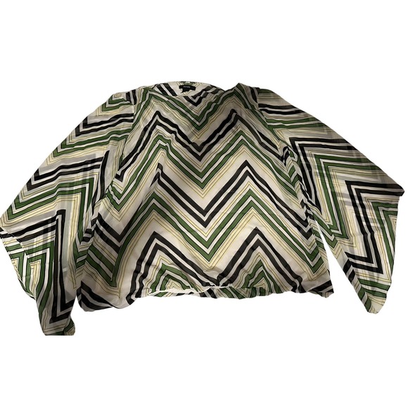 Alfani Tops - Women Alfani XL abstract floral green sheer cami 2-layered kimono sleeve